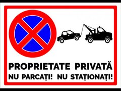 Indicator de securitate proprietate privata si nu parcati nu stationati